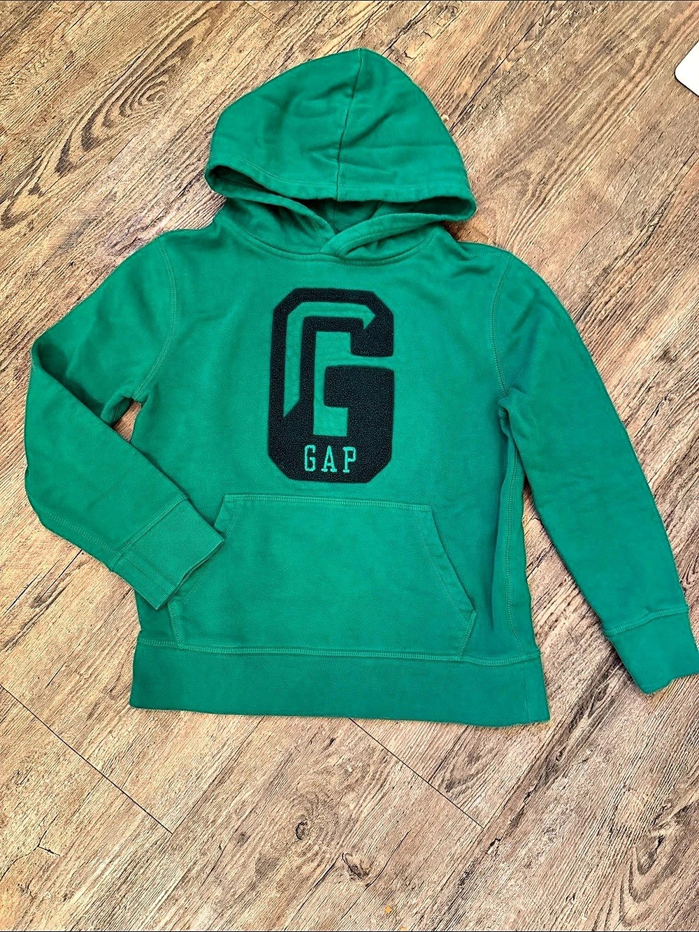 Gap Boys Green Logo Hoodie Size 8